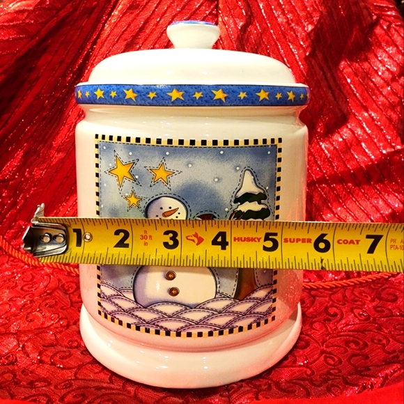 SANTA'S WORKSHOP SNOWMAN CANNISTER - Picture 9 of 9